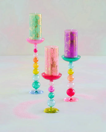 Rainbow Finial Pillar Candle Holder (Sold Separately)
