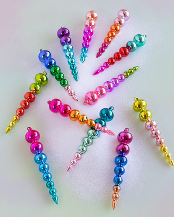 8.25" Rainbow Reflective Ombre Finial Ornament (Sold Separately)
