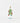 8" Green Glass Tree with Ornaments