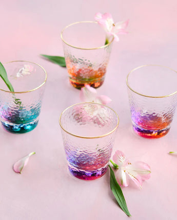 3.75" Colorful Bottom Cocktail Glass (Sold Separately)