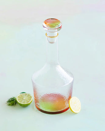 9.5" Colorful Bottom Cocktail Decanter