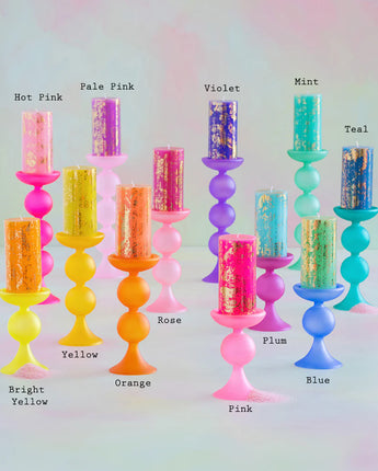 Frosted Pillar Candle Holder (Sold Separately)