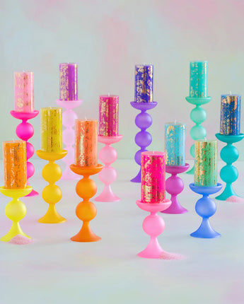 Frosted Pillar Candle Holder (Sold Separately)