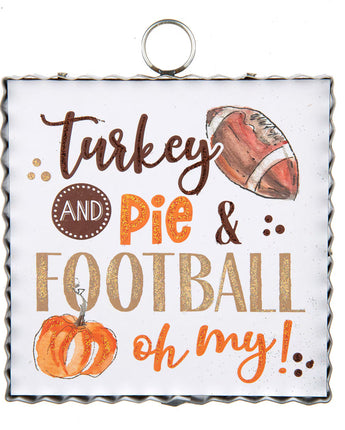 7" Turkey, Pie & Football Charm