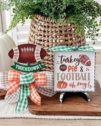 7" Turkey, Pie & Football Charm