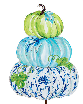 24" Beck's Blue Pumpkin Stack