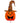Jack-O-Lantern with Black Raggedy Hat