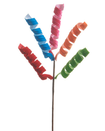 18" Bright Multicolor Twirl Spray