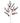 31" Tinsel and Red Ornament Spray