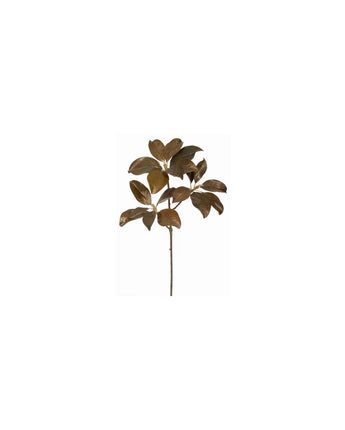 41" Brown Magnolia Leaf Branch