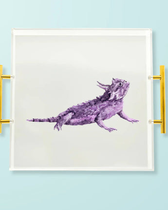 Purple Horned Frog Acrylic Tray