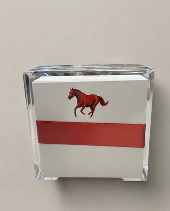 Red Mustang Square Desk Set