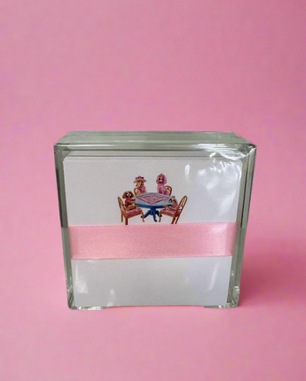 Dogs Playing Mahjong Desk Set
