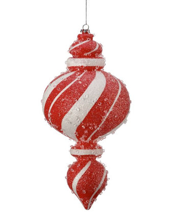 9" Sugar Peppermint Finial Ornament