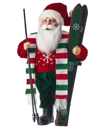 16.5" Alpine Santa with Skis