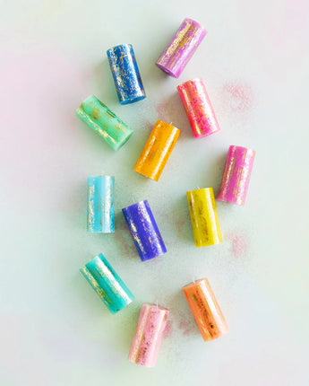 6" Rainbow Pillar Candle (Sold Separately)