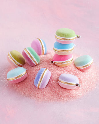 3" Half & Half Rainbow Macaron Ornaments (Sold Separately)