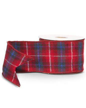 4" Plaid Wired Ribbon