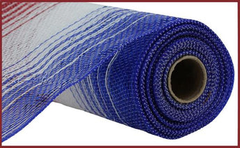10.25" Metallic Ombre Patriotic Mesh Ribbon