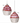3.5" Glass Cupcake Ornament (Sold Separately)