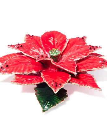 4" Red Poinsettia Objet