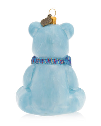 Baby's 1st Christmas Teddy Glass Ornament