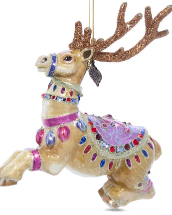 Prancer Glass Ornament