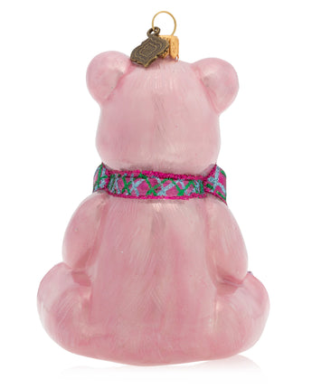 Baby's 1st Christmas Teddy Glass Ornament