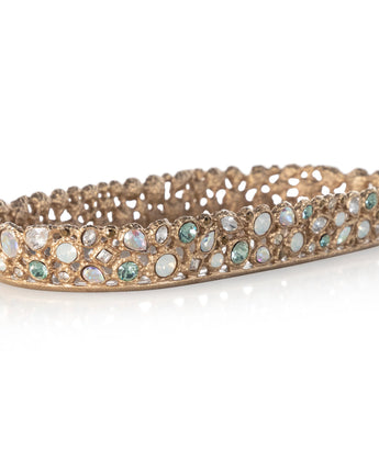 8" Julius Bejeweled Tray-White Opal