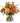 17" Vanda Orchid and Roses in Glass Vase