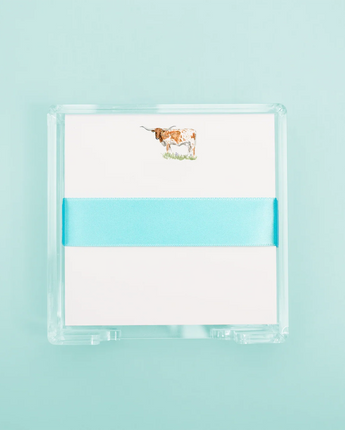 Texas Longhorn Square Desk Set