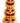 30" Orange Resin LED Flicker Flame 3-Stack Jack-O-Lantern