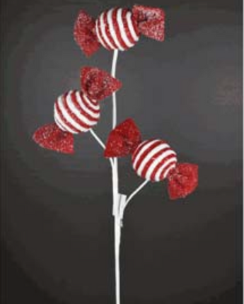 28" Peppermint Candy Spray