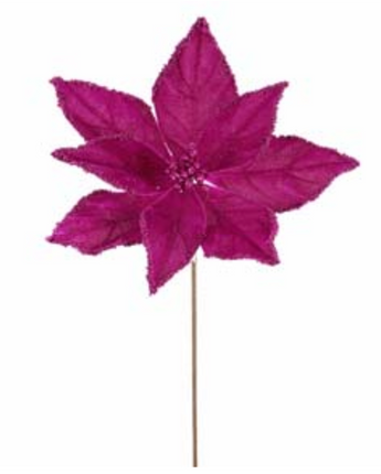 19" Fuchsia Poinsettia