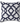 18" Square Cotton White Pillow with Navy Geometric Interlocking Pattern