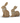 8.25" Gold Resin Easter Bunny (Sold Separately)