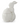 8.5" White Ceramic Flower Embossed Egg & Easter Bunny Container