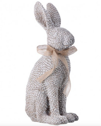 21" Resin Woven Rabbit