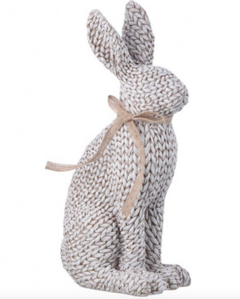 14" Resin Woven Rabbit