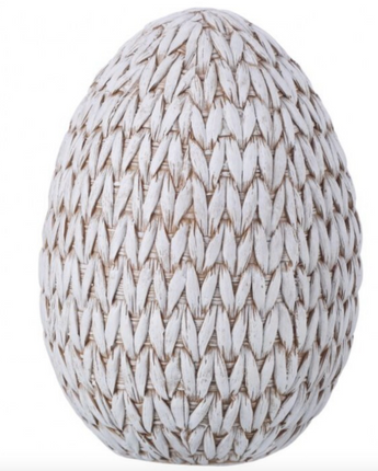 7" Resin Woven Egg