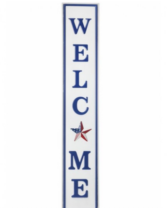 31.5" Metal Patriotic "Welcome" Sign