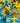 4" Dupioni Impressionism Sunflowers Ribbon
