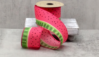 2.5" Linen Watermelon Ribbon
