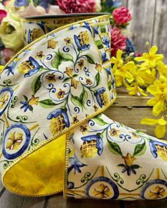 4" Poplin Deco Pattern Tile Ribbon