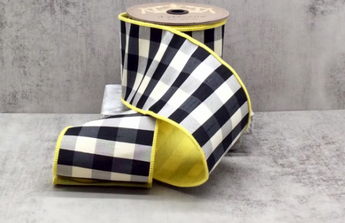 4" Dupioni Check Ribbon