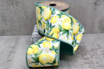 4" Poplin Lemons Ribbon