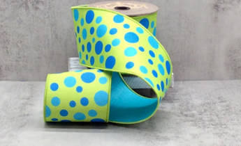 4" Dupioni Polka Dots Ribbon