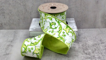 2.5" Taffeta Acanthus Chinoiserie Ribbon