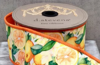 2.5" Poplin Orange Slices Ribbon