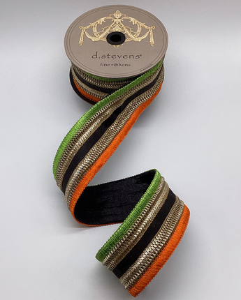 2.5" Metallic Dupioni Gold Sequin Side Trim